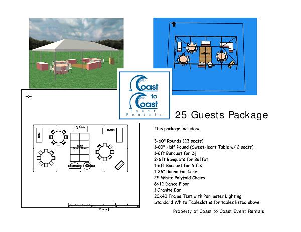 Rental store for Tented Reception Package - 25 guests in St. Petersburg FL