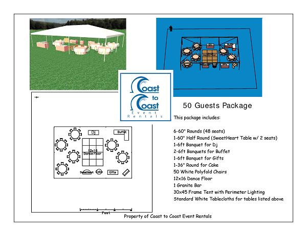 Rental store for Tented Reception Package - 50 Guests in St. Petersburg FL